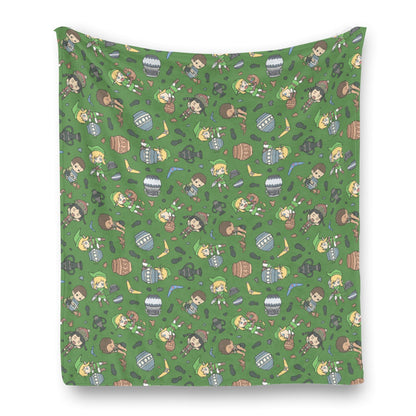 Zelda Link Smashing Pots Blanket