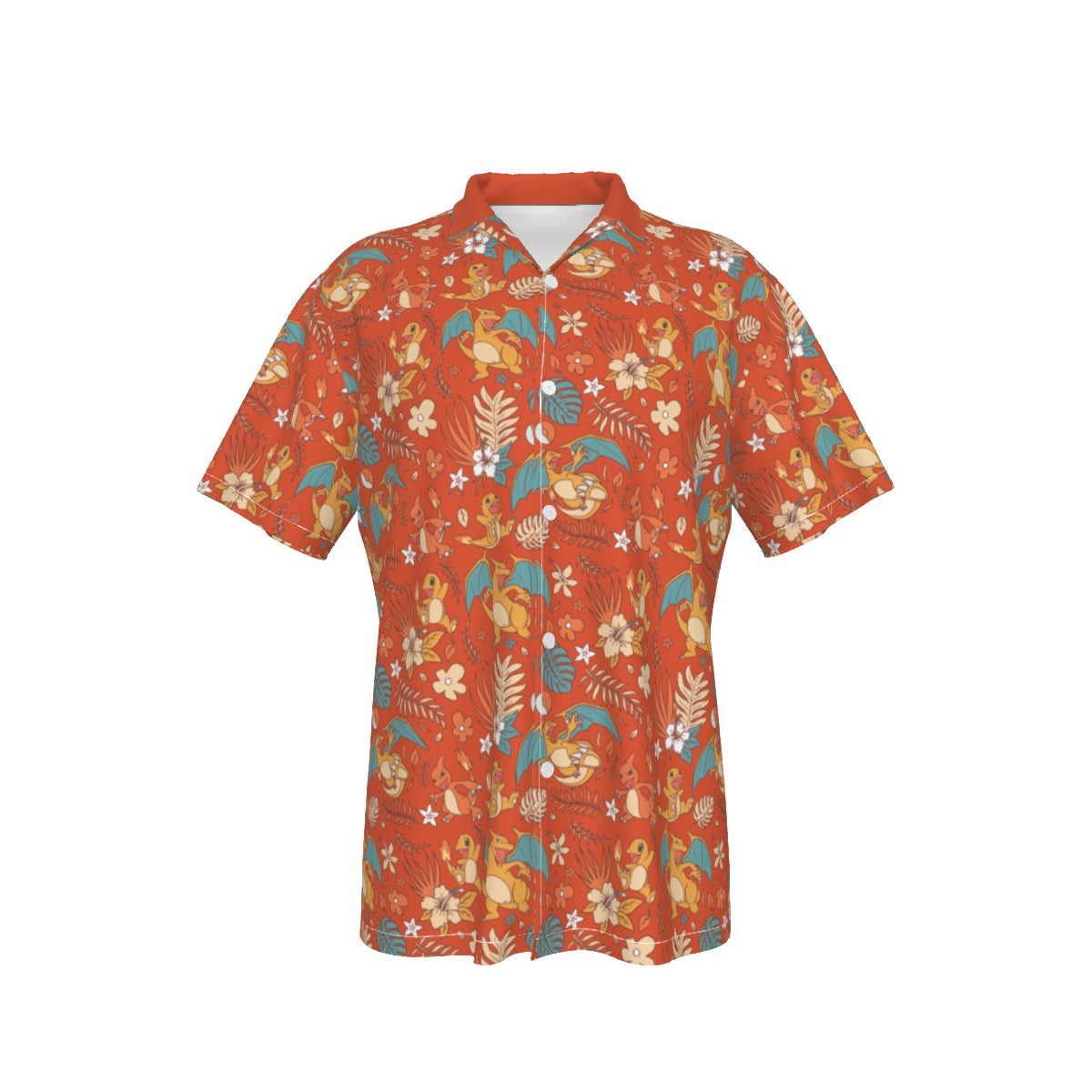 Charizard (Red) Hawiian Button Shirt