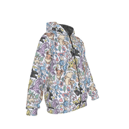 Eeveelutions (White) Pattern Hoodie