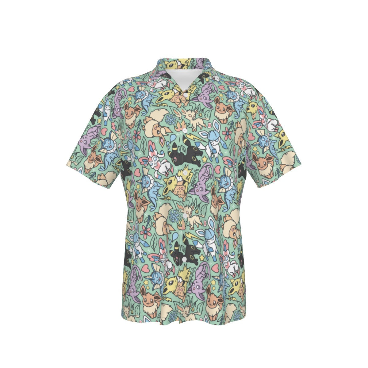 Eeveelutions (Green) Button Shirt