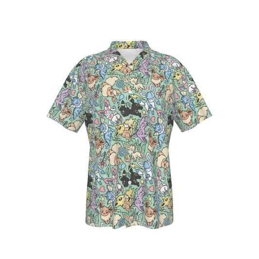 Eeveelutions (Green) Button Shirt