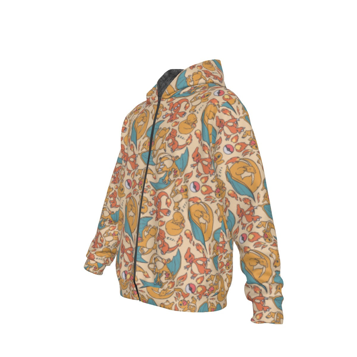 Charizard (Cream) Pattern Hoodie