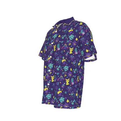 Ghost (Purple) Hawiian Button Shirt