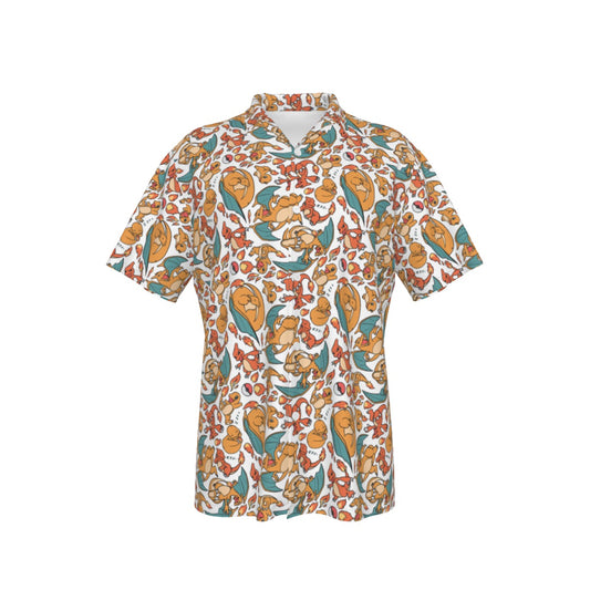 Charizard (White) Button Shirt