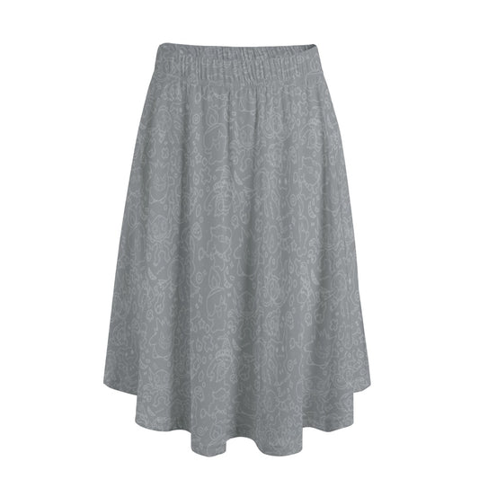 Ghost Grey Pattern Skirt