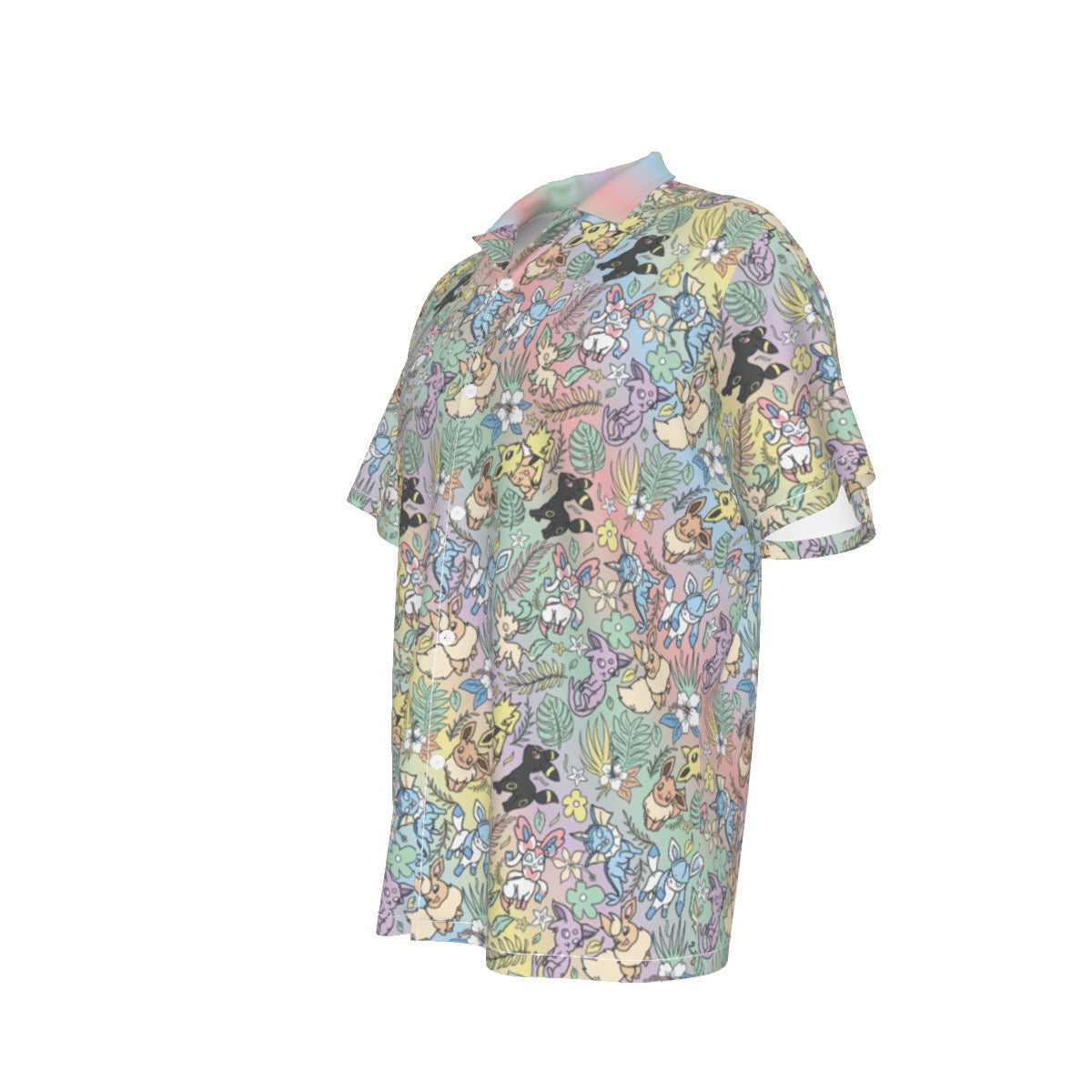 Eeveelutions Hawiian Button Shirt