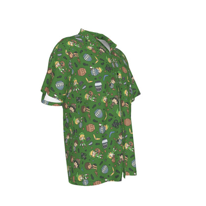 Zelda Link Smashing Pots Hawaiian Button Shirt