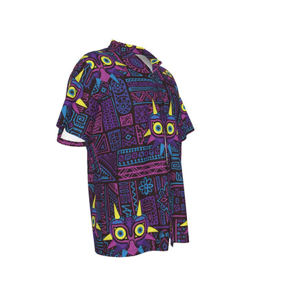 Zelda Majora’s Mask (Purple) Hawaiian Button Shirt
