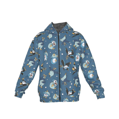 Piplup Pattern Hoodie