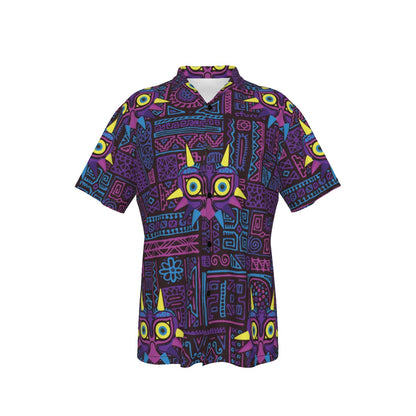 Zelda Majora’s Mask (Purple) Hawaiian Button Shirt