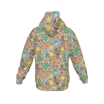 Sleeping Starters (Brown) Pattern Hoodie