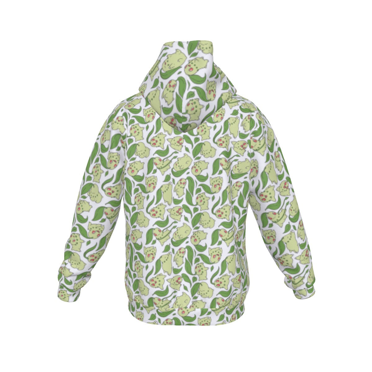 Chikorita (White) Pattern Hoodie