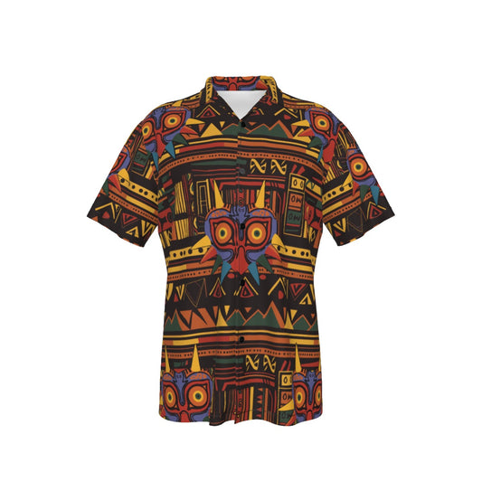 Zelda Majora’s Mask (Red) Hawaiian Button Shirt