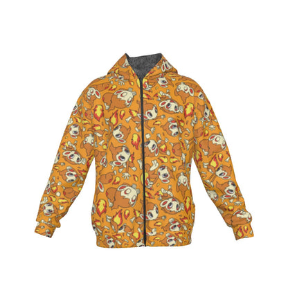 Chimchar (Orange) Pattern Hoodie