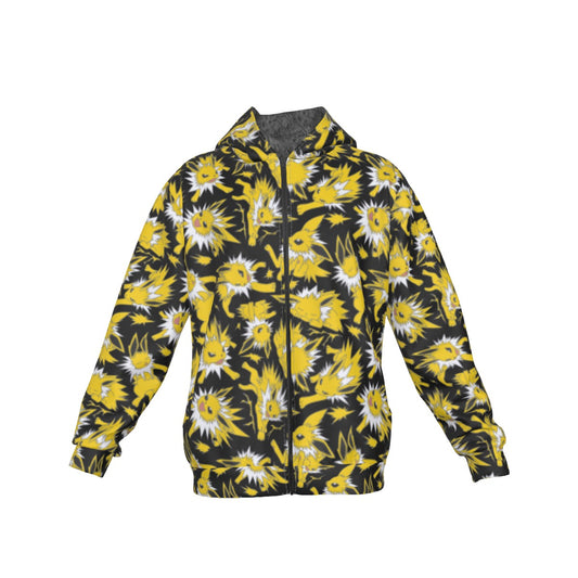 Jolteon (Black) Pattern Hoodie