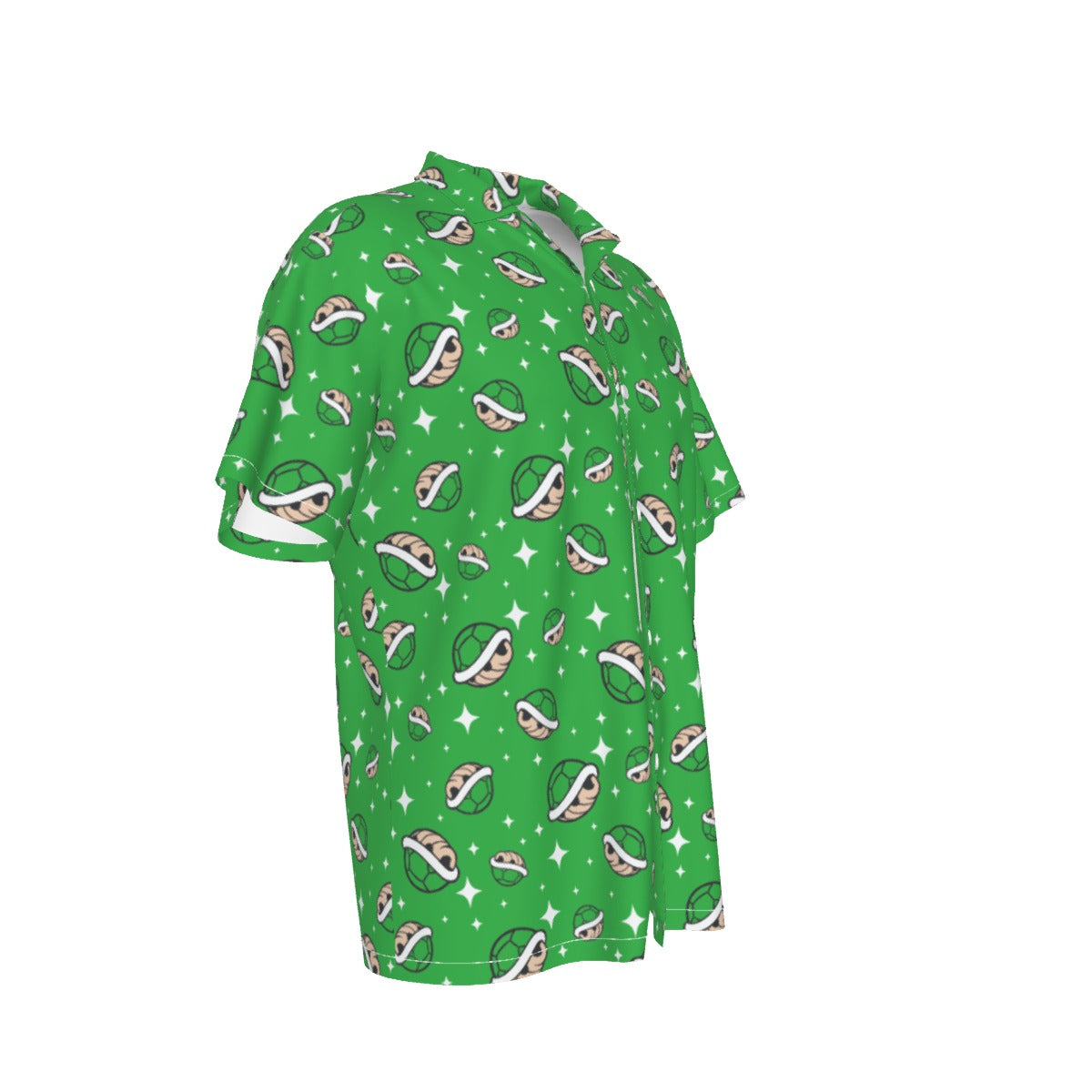 Mario Shells (Green) Hawaiian Button Shirt