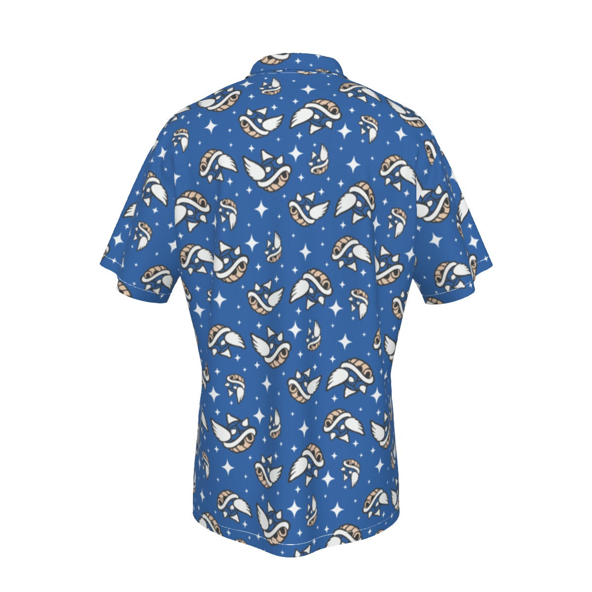 Mario Shells (blue) Hawaiian Button Shirt