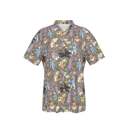 Eeveelutions (Brown) Button Shirt