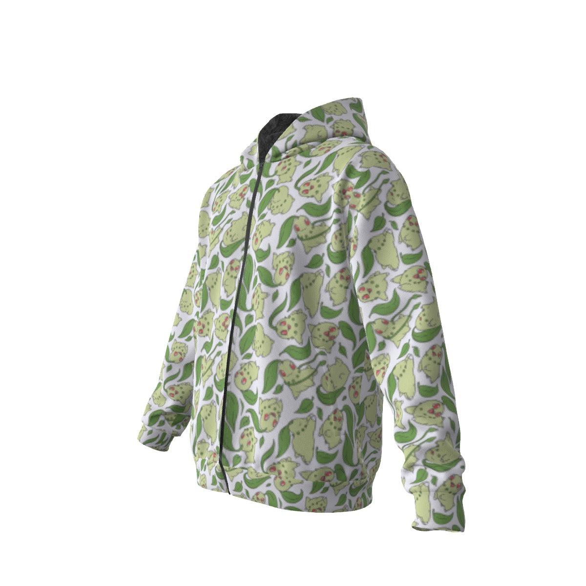 Chikorita (White) Pattern Hoodie