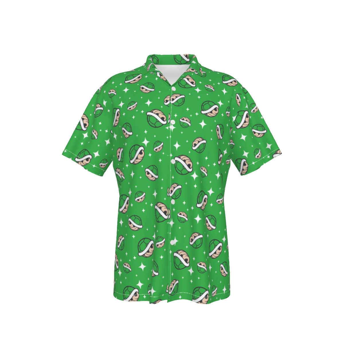 Mario Shells (Green) Hawaiian Button Shirt