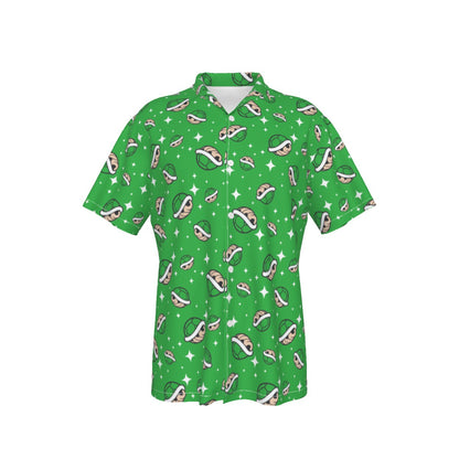 Mario Shells (Green) Hawaiian Button Shirt