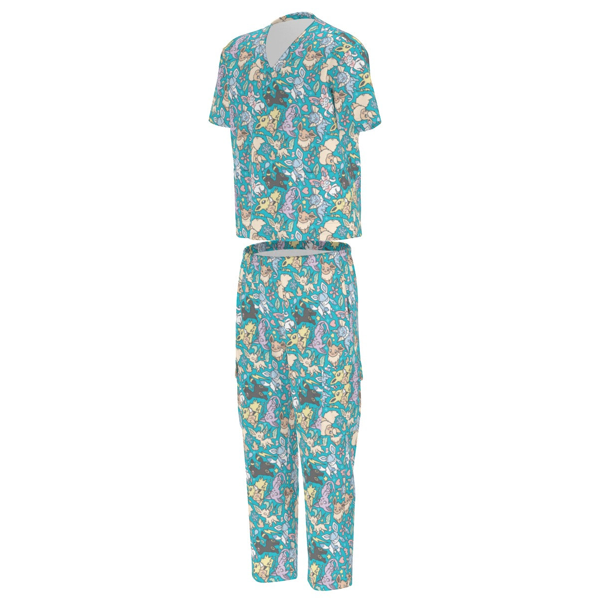 Eeveelution (Teal) Scrubs