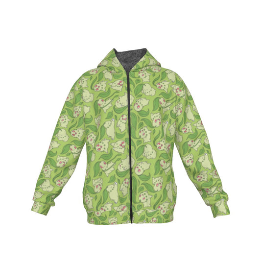 Chikorita (Green) Pattern Hoodie