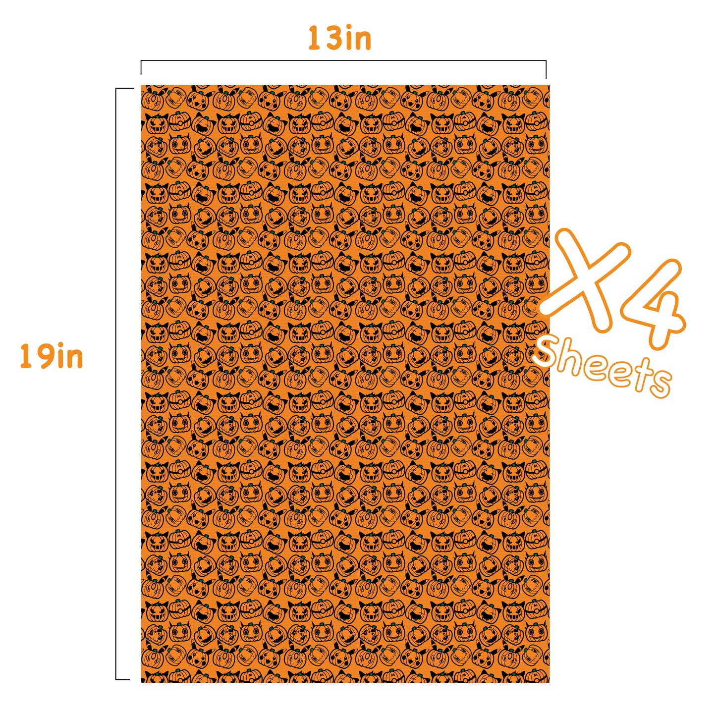 Halloween Pattern Wrapping Paper Sheets