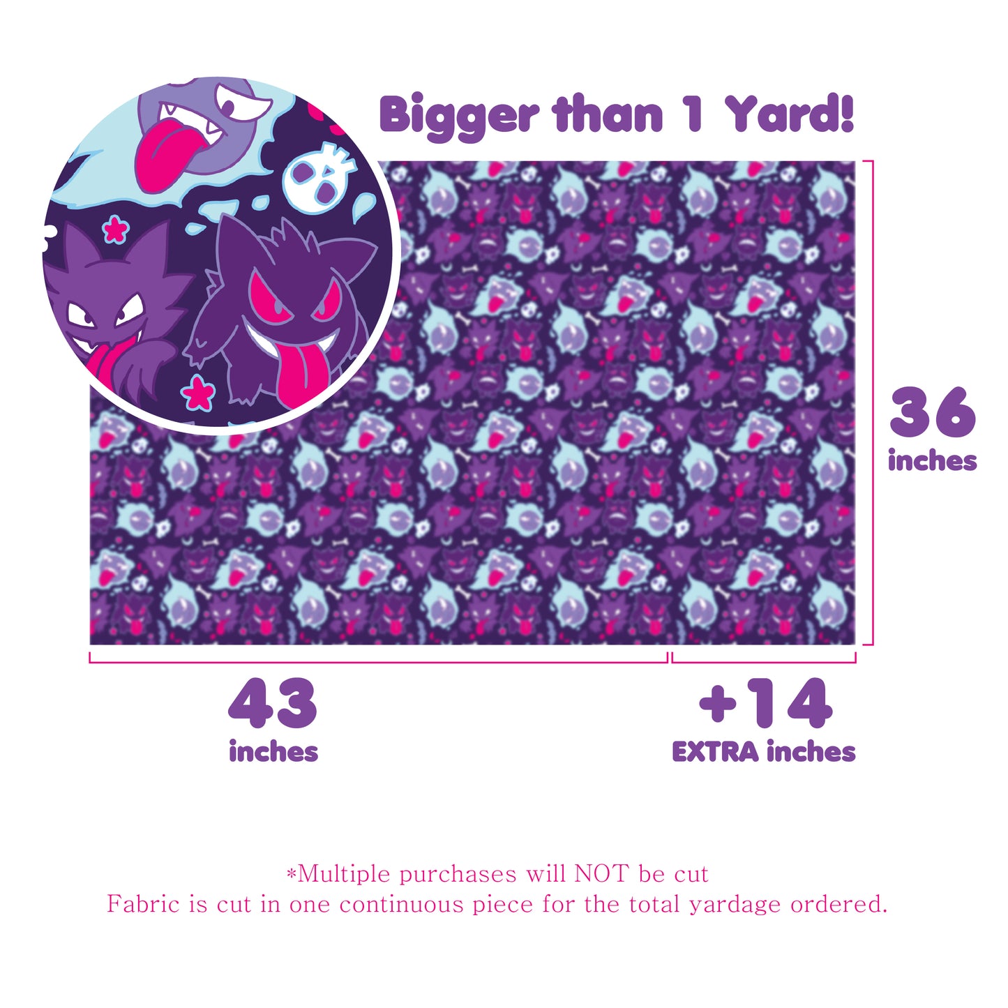 Gengar Evolution Fabric