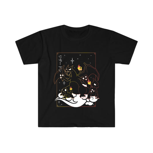 Charizard Evolution Black T-Shirt