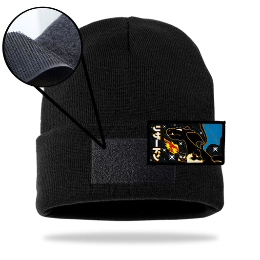 Charizard Blue Wing Black Beanie Velcro