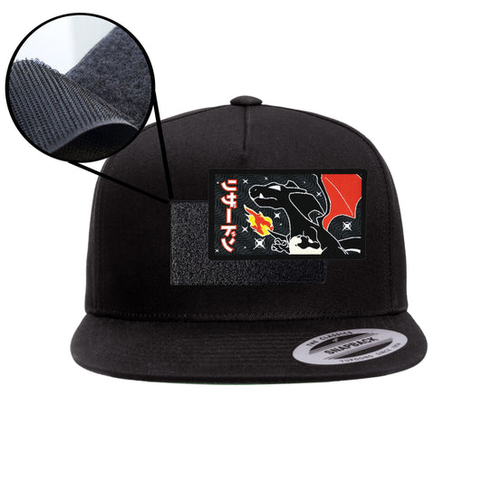 Charizard Red Wing Black Snap-Back Hat Velcro