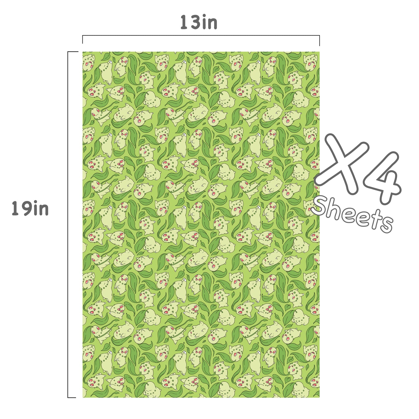 Chikorita Wrapping Paper Sheets