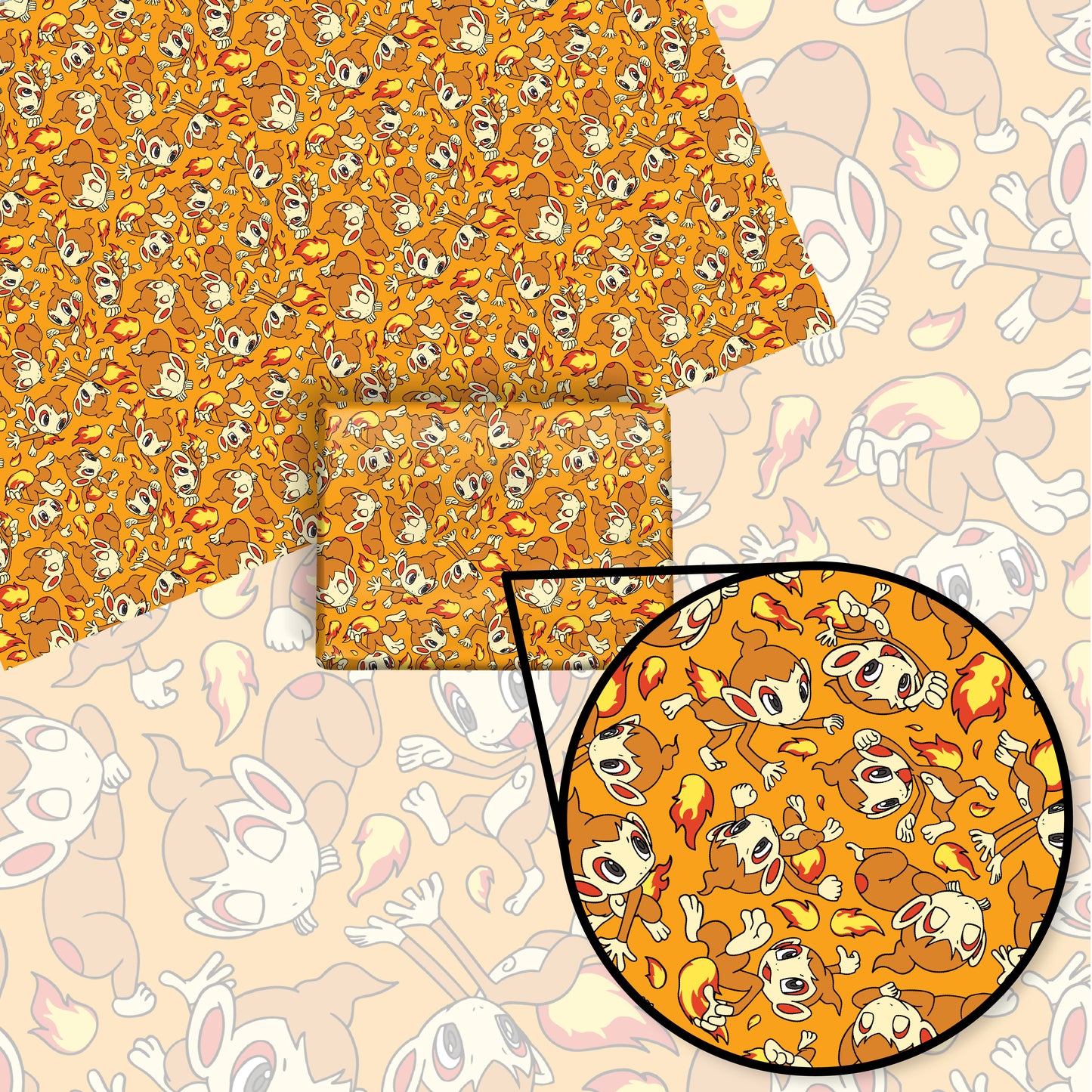 Chimchar Wrapping Paper Sheets