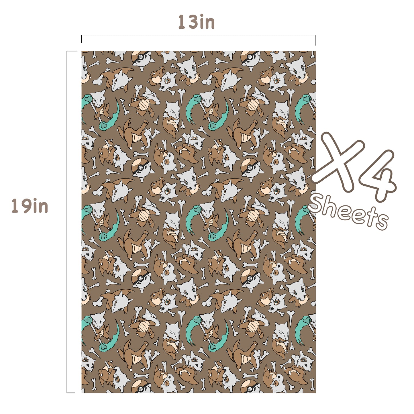 Cubone Wrapping Paper Sheets