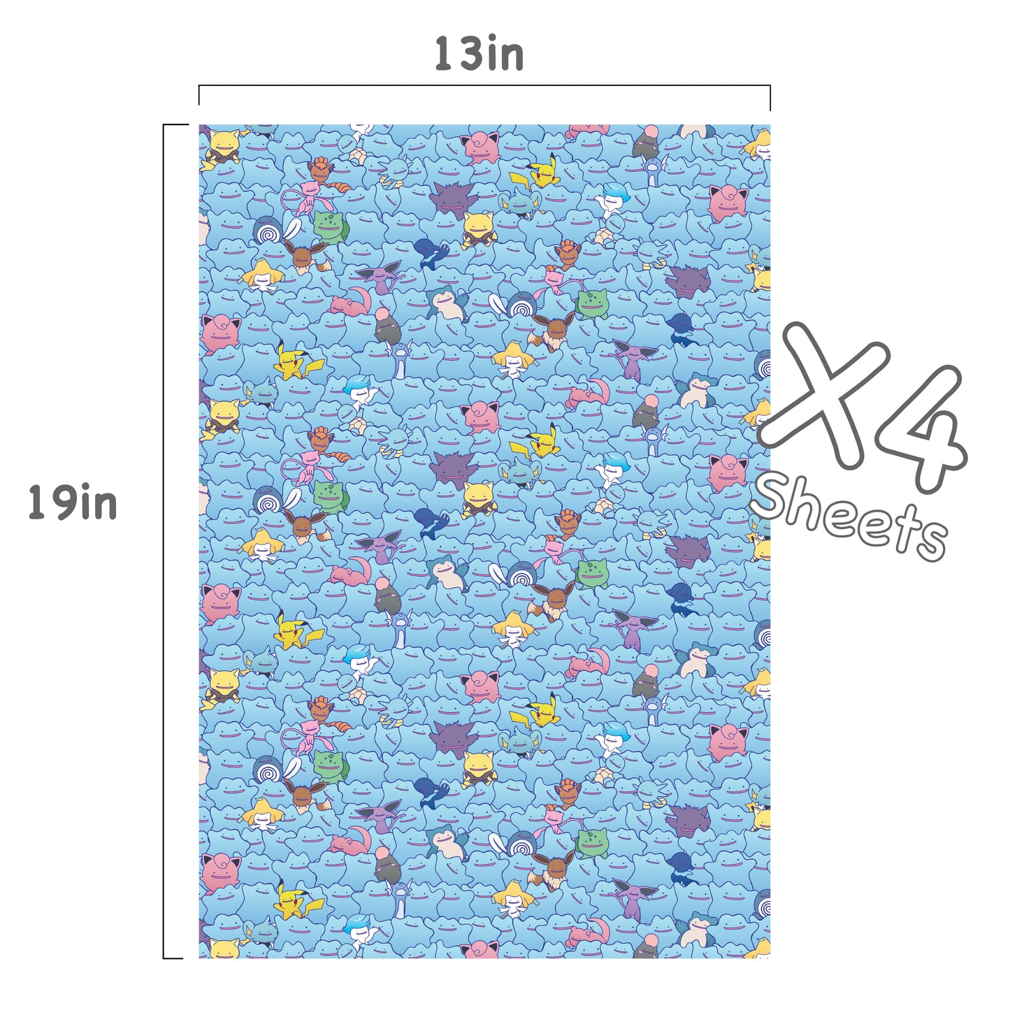 Ditto (Blue) Wrapping Paper Sheets