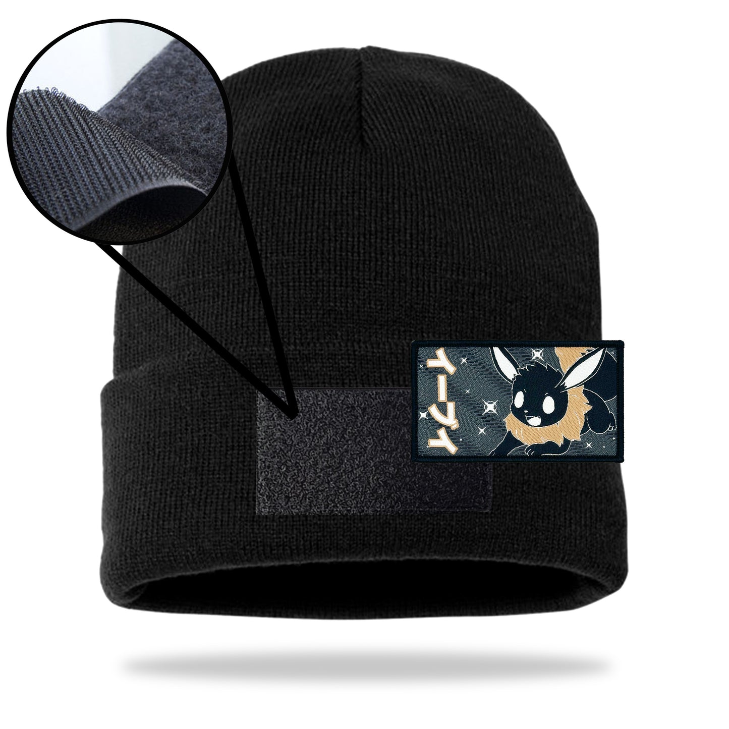 Eevee Black Beanie Velcro