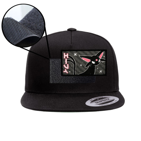 Espeon Black Snap-Back Hat Velcro