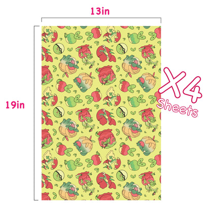 Flapple Wrapping Paper Sheets