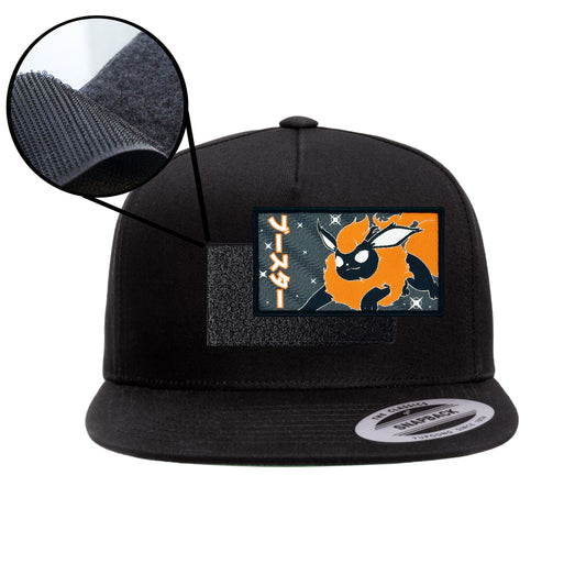 Flareon Black Snap-Back Hat Velcro