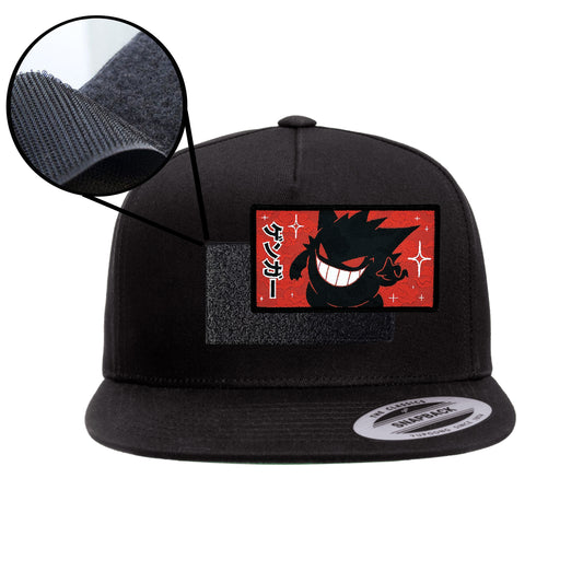 Gengar (Red) Black Snap-Back Hat Velcro