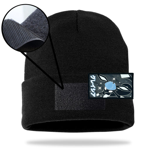 Glaceon Black Beanie Velcro