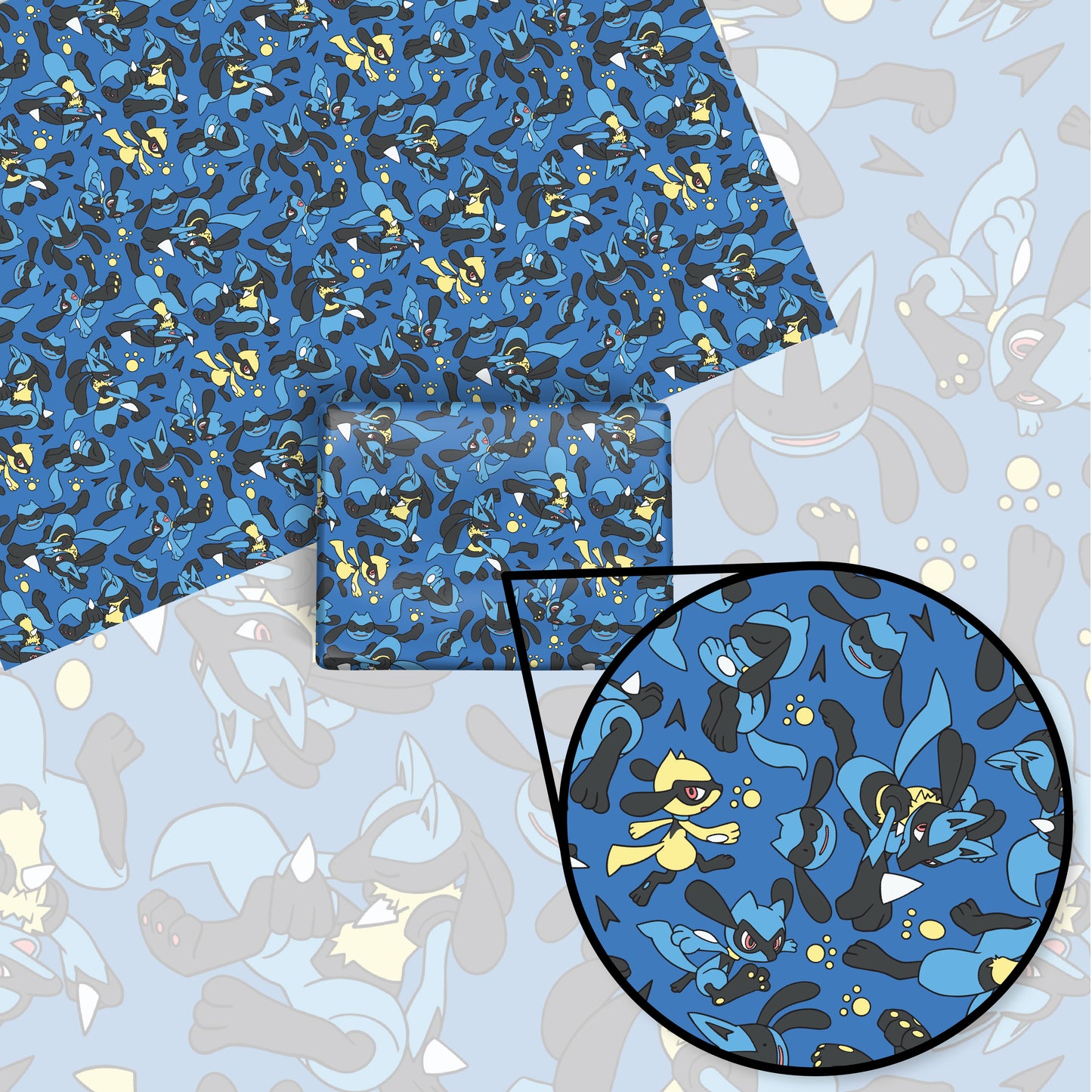 Lucario Wrapping Paper Sheets