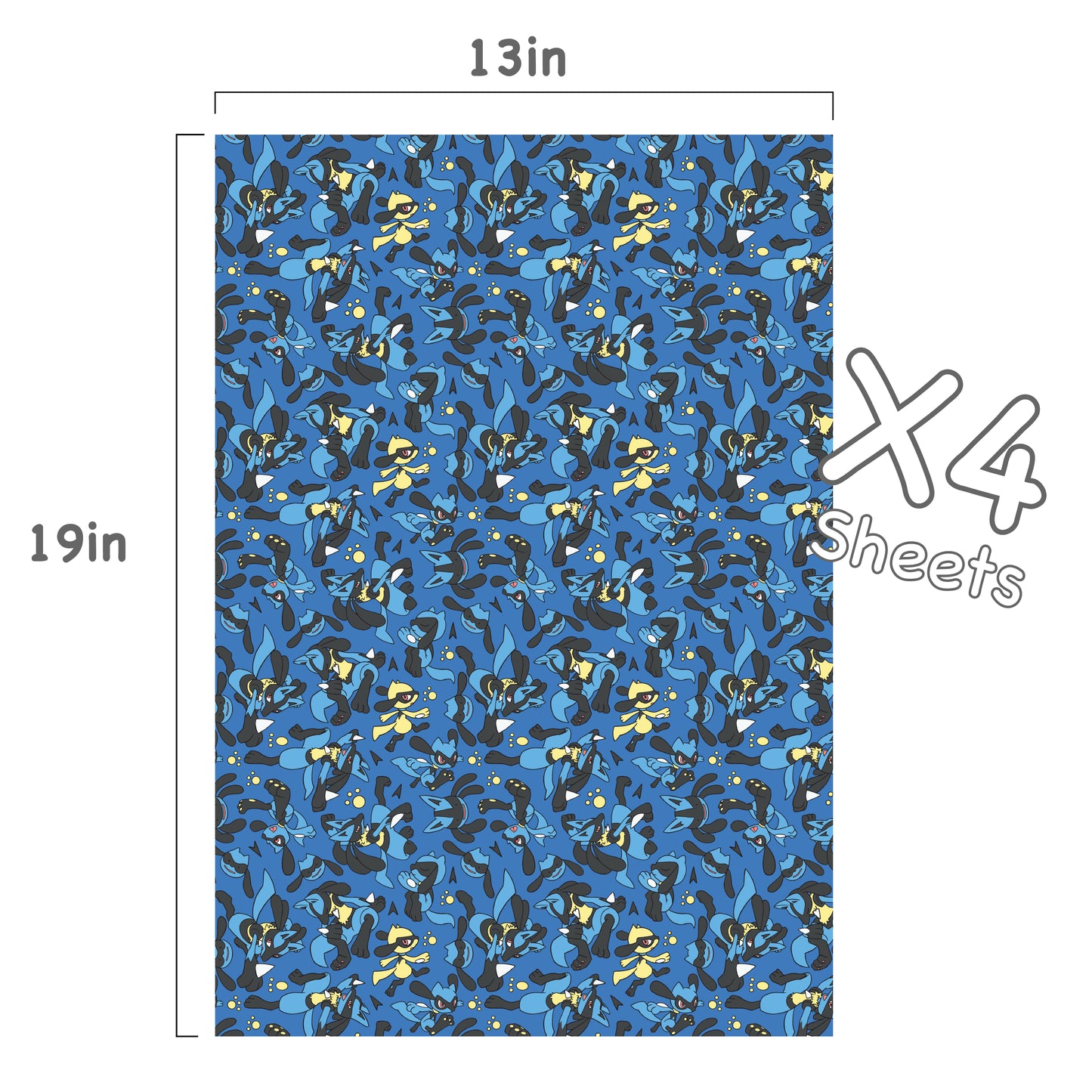 Lucario Wrapping Paper Sheets