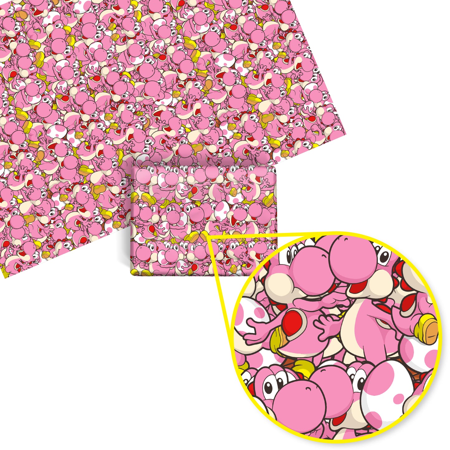 Yoshi Mario Wrapping Paper (Pink)