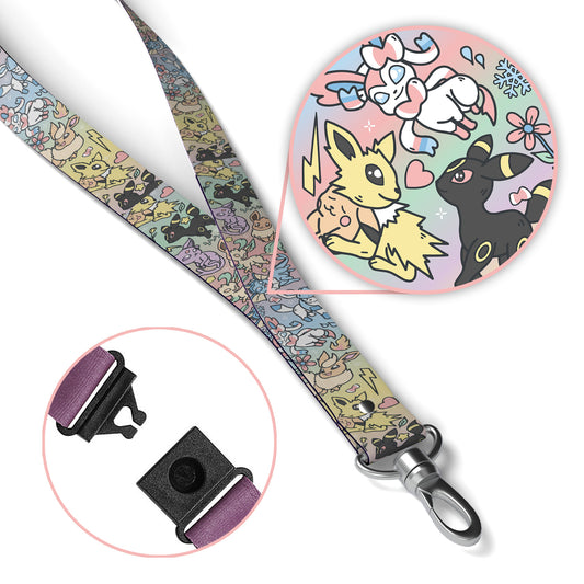 Eeveelution (Rainbow) Breakaway Lanyard