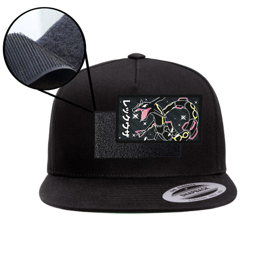 Rayquaza (Shiny) Black Snap-Back Hat Velcro