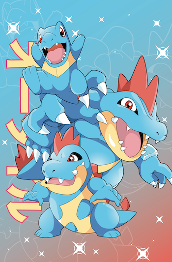 Totodile Evolution Wall Poster