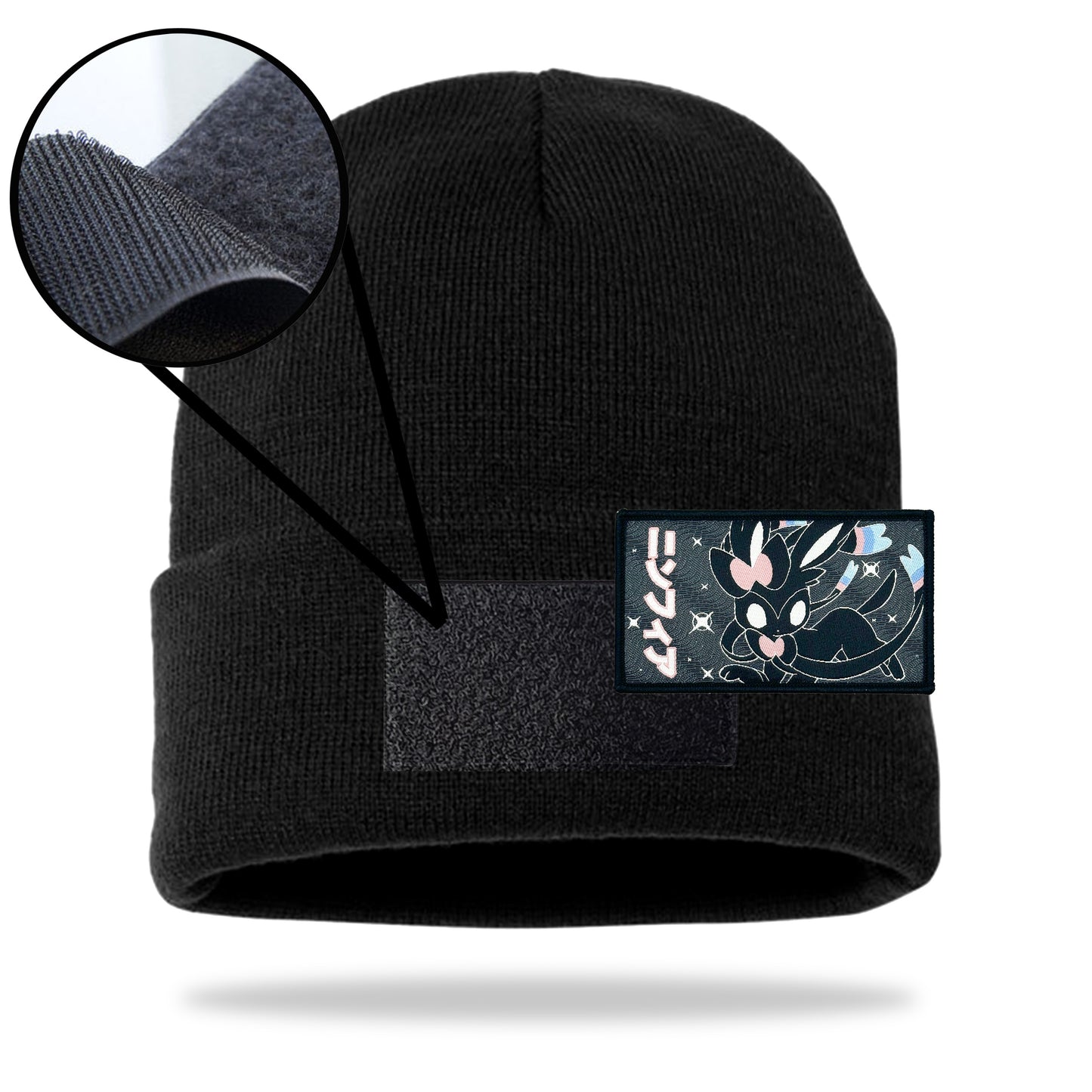 Sylveon Black Beanie Velcro