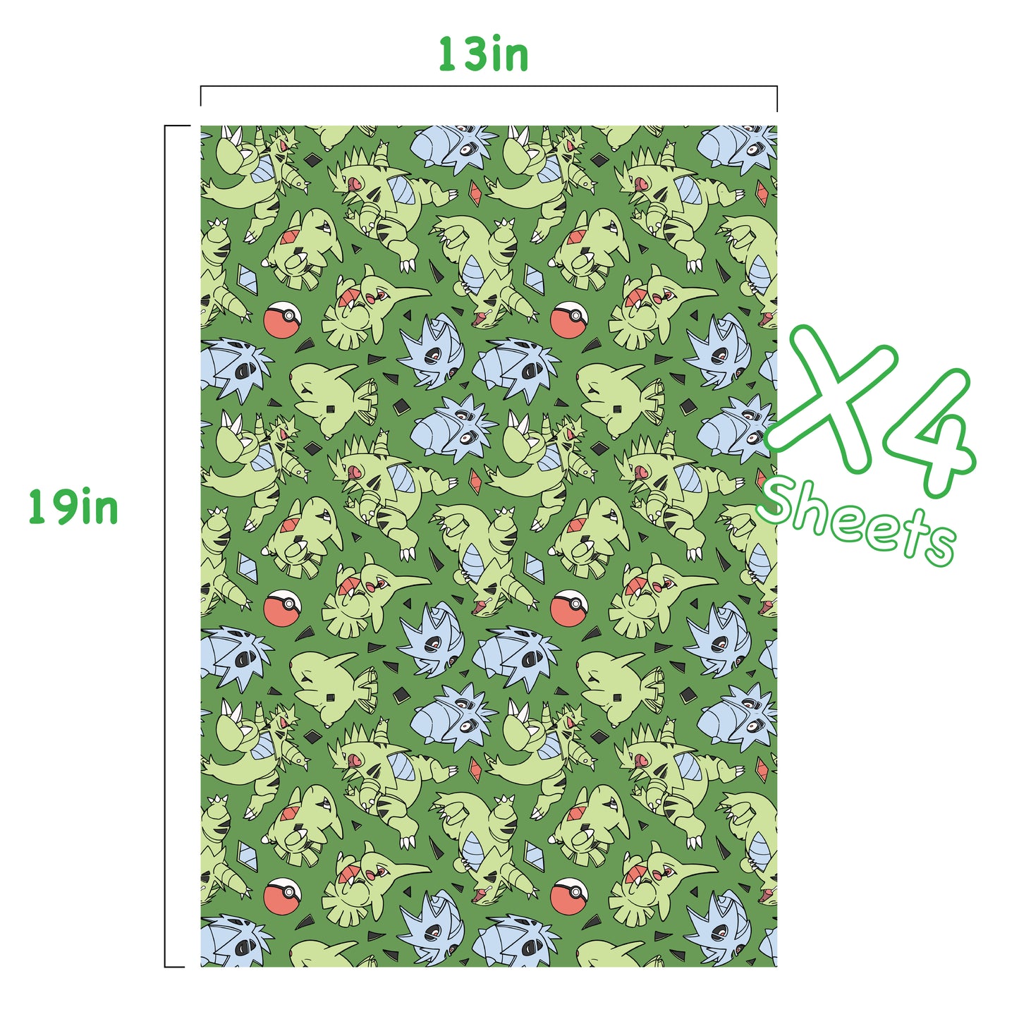 Tyranitar Wrapping Paper Sheets